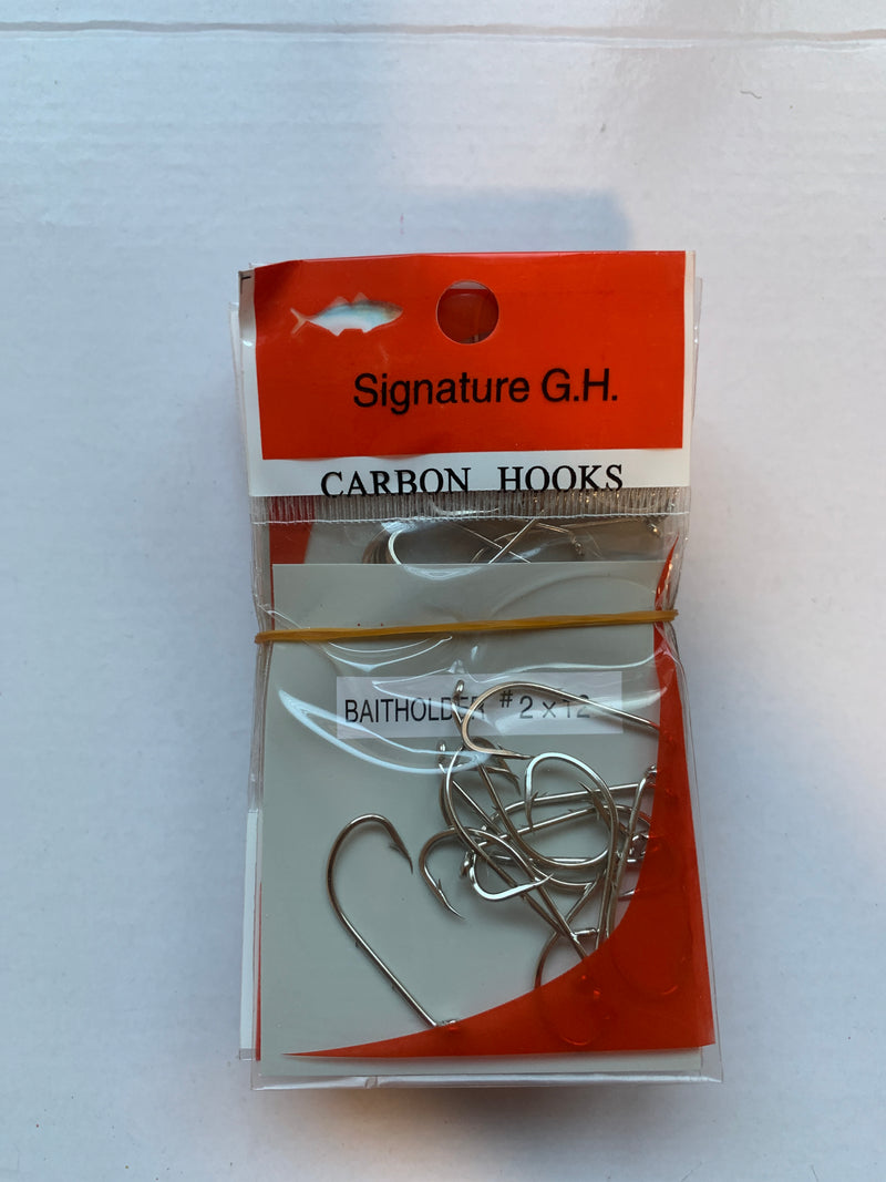 10 Packets of GH Signature Carbon Bait Holder Hooks - Size 2